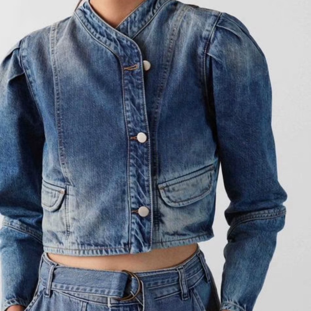 BA&SH Daisy cropped denim jacket - NWT